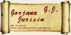 Gorjana Jurišin vizit kartica